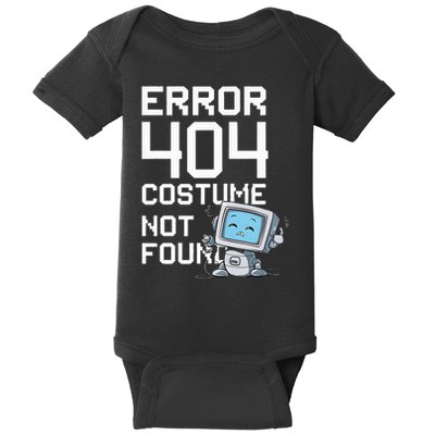 Error 404 Costume Not Found Funny Halloween Geek Matching Baby Bodysuit