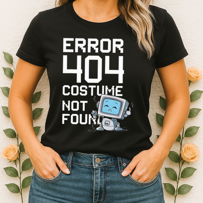Error 404 Costume Not Found Funny Halloween Geek Matching Women's T-Shirt