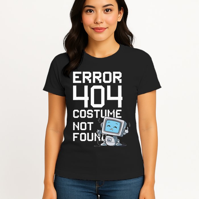 Error 404 Costume Not Found Funny Halloween Geek Matching Women's T-Shirt
