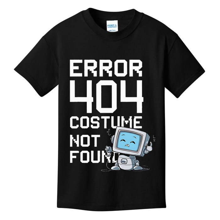 Error 404 Costume Not Found Funny Halloween Geek Matching Kids T-Shirt