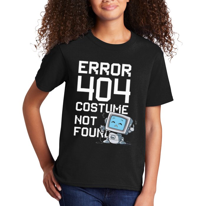 Error 404 Costume Not Found Funny Halloween Geek Matching Kids T-Shirt
