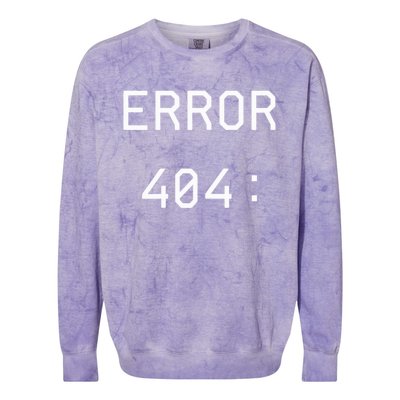 Error 404 Costume Not Found Funny Couples Matching Halloween Colorblast Crewneck Sweatshirt