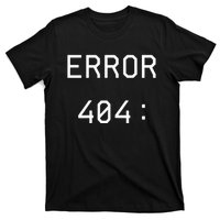 Error 404 Costume Not Found Funny Couples Matching Halloween T-Shirt