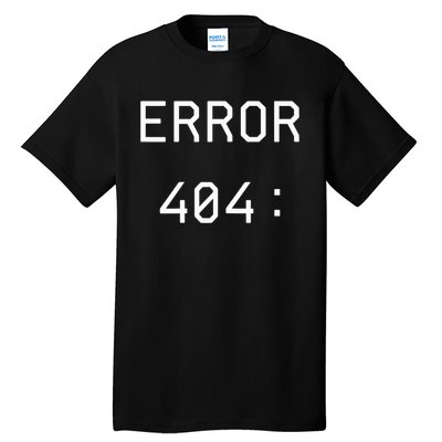 Error 404 Costume Not Found Funny Couples Matching Halloween Tall T-Shirt