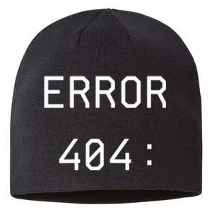 Error 404 Costume Not Found Funny Couples Matching Halloween Sustainable Beanie