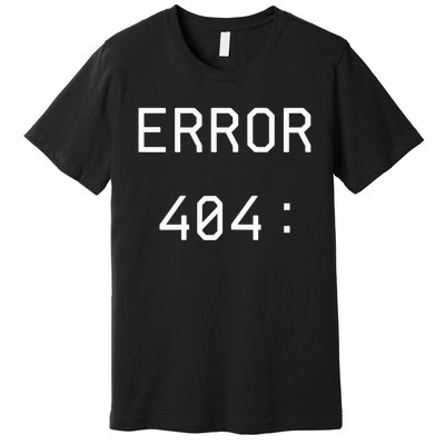 Error 404 Costume Not Found Funny Couples Matching Halloween Premium T-Shirt