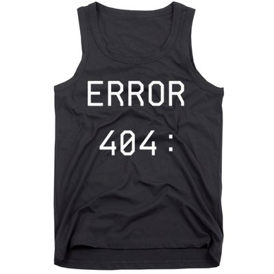 Error 404 Costume Not Found Funny Couples Matching Halloween Tank Top