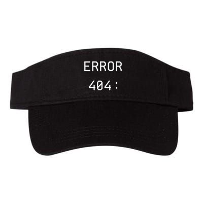 Error 404 Costume Not Found Funny Couples Matching Halloween Valucap Bio-Washed Visor