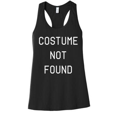 Error 404 Costume Not Found Funny Couples Matching Halloween Women's Racerback Tank