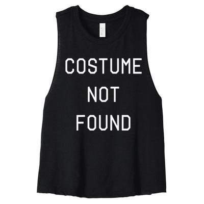 Error 404 Costume Not Found Funny Couples Matching Halloween Women's Racerback Cropped Tank