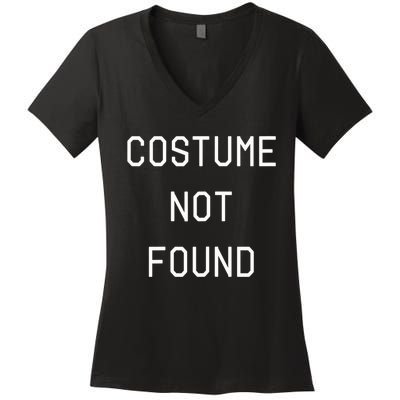 Error 404 Costume Not Found Funny Couples Matching Halloween Women's V-Neck T-Shirt