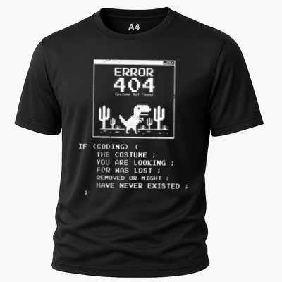 Error 404 Costume Not Found Funny Dinosaur Lazy Halloween Cooling Performance Crew T-Shirt