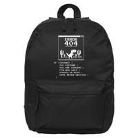 Error 404 Costume Not Found Funny Dinosaur Lazy Halloween 16 in Basic Backpack