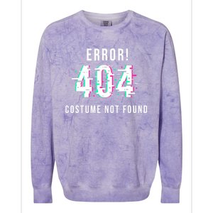 Error 404 Costume Not Found Funny Lazy Halloween Colorblast Crewneck Sweatshirt