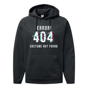 Error 404 Costume Not Found Funny Lazy Halloween Performance Fleece Hoodie