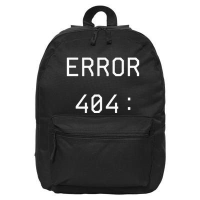 Error 404 Costume Not Found Funny Couples Matching Halloween 16 in Basic Backpack
