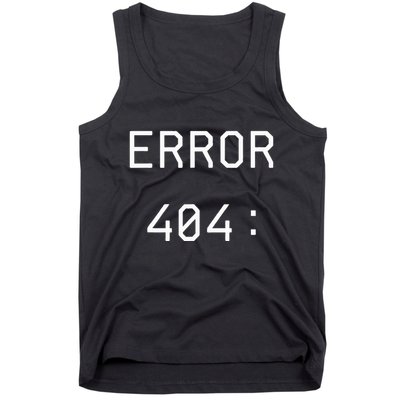 Error 404 Costume Not Found Funny Couples Matching Halloween Tank Top