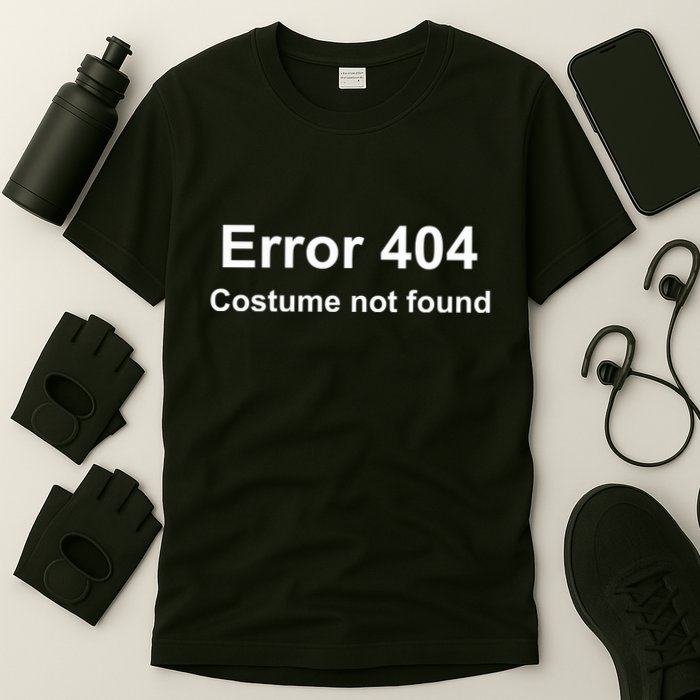 Error 404 Costume Not Found Funny Lazy Halloween T-Shirt