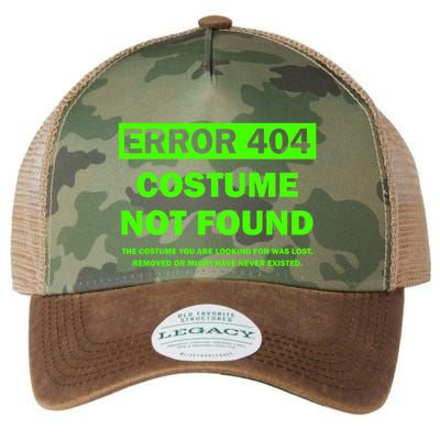 Error 404 Costume Not Found Halloween Matching Legacy Tie Dye Trucker Hat