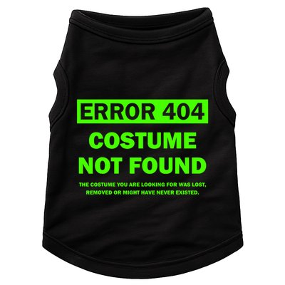 Error 404 Costume Not Found Halloween Matching Doggie Tank
