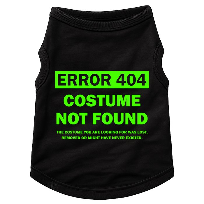 Error 404 Costume Not Found Halloween Matching Doggie Tank