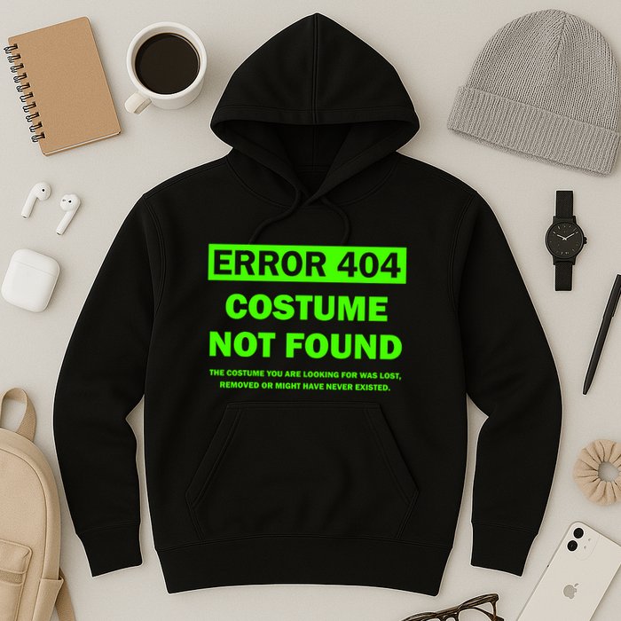 Error 404 Costume Not Found Halloween Matching Hoodie