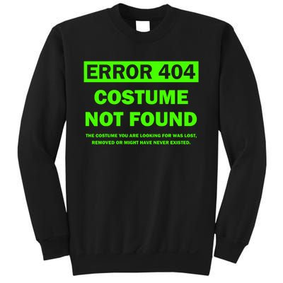 Error 404 Costume Not Found Halloween Matching Sweatshirt