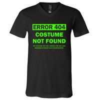 Error 404 Costume Not Found Halloween Matching V-Neck T-Shirt