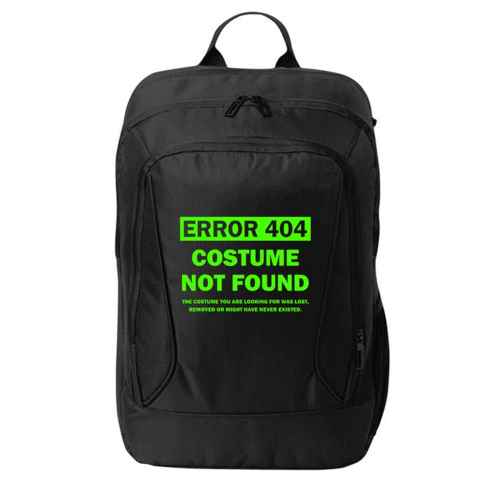 Error 404 Costume Not Found Halloween Matching City Backpack