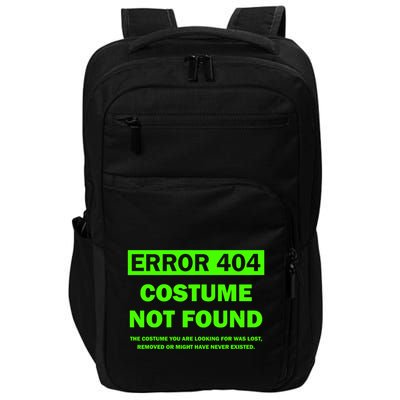 Error 404 Costume Not Found Halloween Matching Impact Tech Backpack