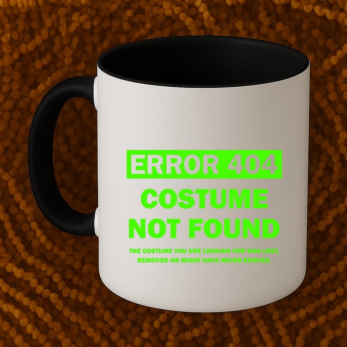 Error 404 Costume Not Found Halloween Matching Mug