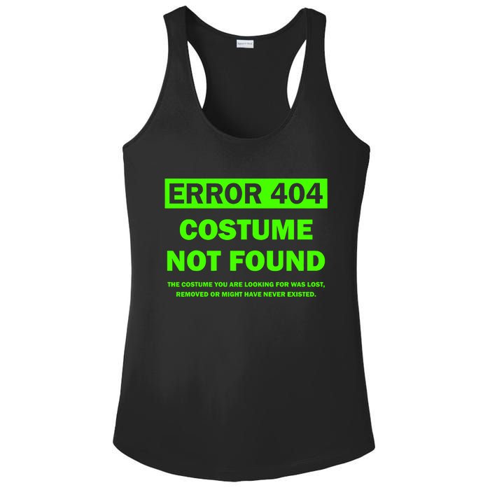 Error 404 Costume Not Found Halloween Matching Ladies PosiCharge Competitor Racerback Tank