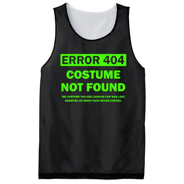 Error 404 Costume Not Found Halloween Matching Mesh Reversible Basketball Jersey Tank