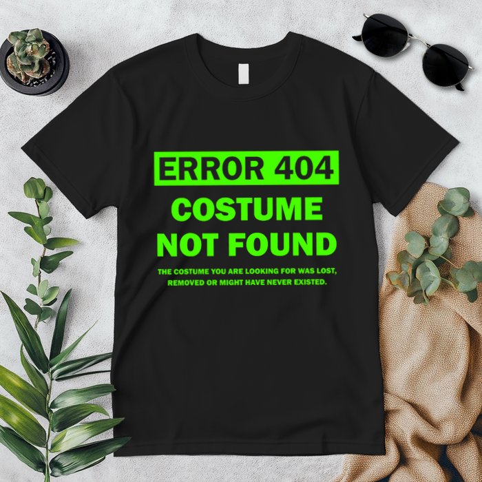 Error 404 Costume Not Found Halloween Matching Premium T-Shirt