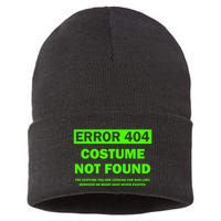 Error 404 Costume Not Found Halloween Matching Sustainable Knit Beanie