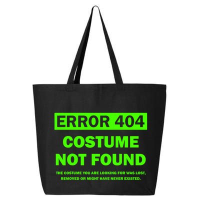 Error 404 Costume Not Found Halloween Matching 25L Jumbo Tote