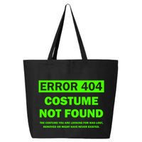 Error 404 Costume Not Found Halloween Matching 25L Jumbo Tote