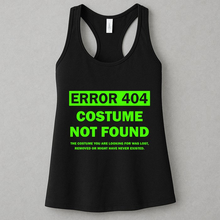 Error 404 Costume Not Found Halloween Matching Womens Tank Top