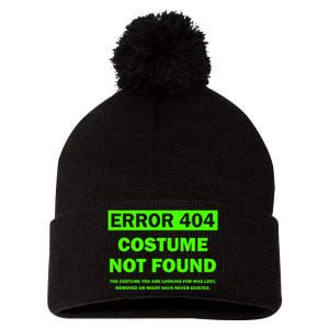 Error 404 Costume Not Found Halloween Matching Pom Pom 12in Knit Beanie