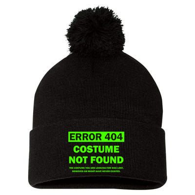 Error 404 Costume Not Found Halloween Matching Pom Pom 12in Knit Beanie