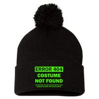 Error 404 Costume Not Found Halloween Matching Pom Pom 12in Knit Beanie