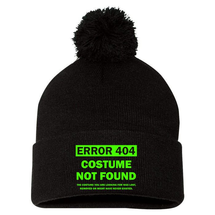 Error 404 Costume Not Found Halloween Matching Pom Pom 12in Knit Beanie