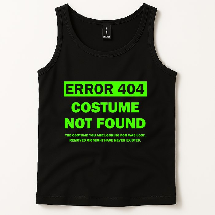 Error 404 Costume Not Found Halloween Matching Tank Top