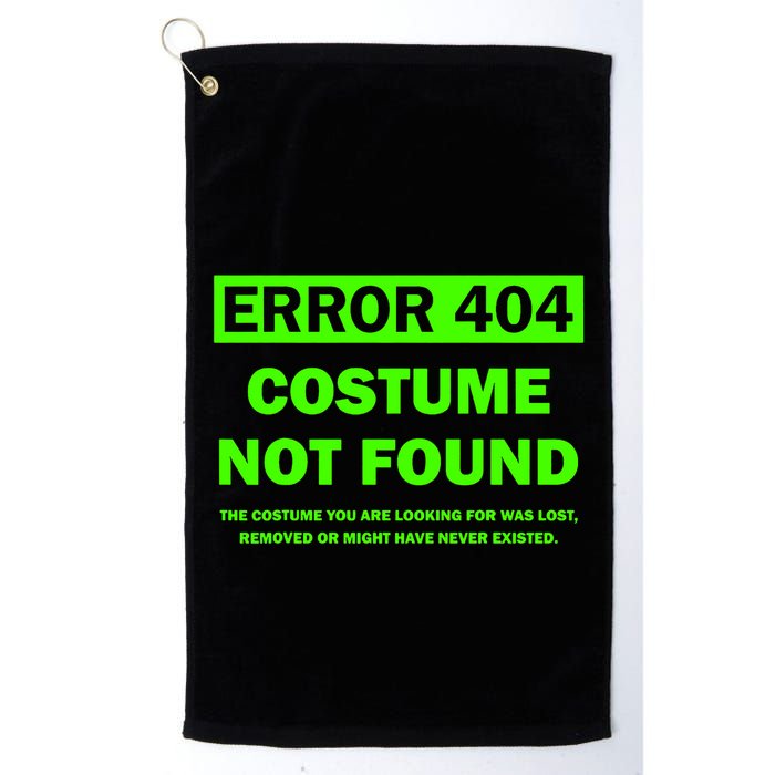 Error 404 Costume Not Found Halloween Matching Golf Towel