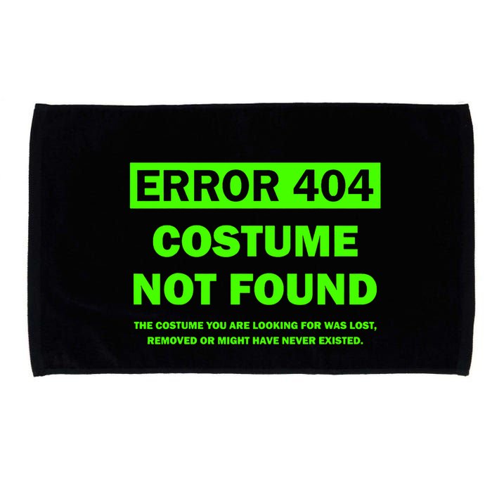 Error 404 Costume Not Found Halloween Matching Microfiber Hand Towel