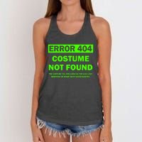 Error 404 Costume Not Found Halloween Matching Women's Knotted Racerback Tank