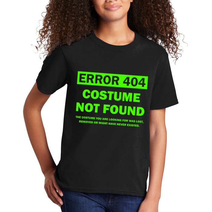 Error 404 Costume Not Found Halloween Matching Kids T-Shirt
