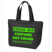 Error 404 Costume Not Found Halloween Matching Zip Tote Bag