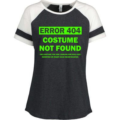 Error 404 Costume Not Found Halloween Matching Enza Ladies Jersey Colorblock Tee