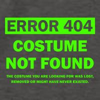 Error 404 Costume Not Found Halloween Matching Vector Backpack
